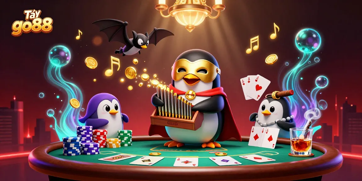 Experience Tải go88 with a thrilling 3D casino scene featuring cartoon characters and dynamic game elements.