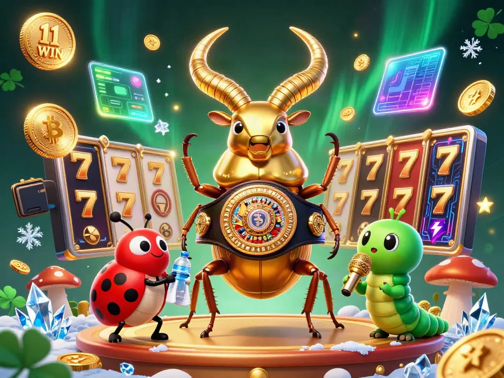 Engage in thrilling experiences with 11 WIN, showcasing vibrant slot reels and dynamic gaming characters.