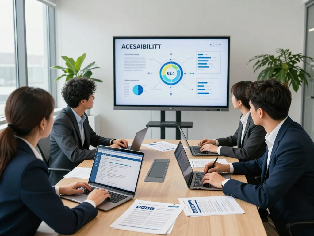 Branchenlösungen – Übersicht in a professional consulting office for data protection and accessibility.