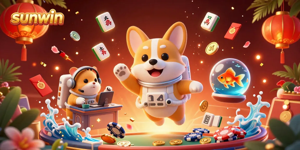 Experience thrilling gaming at sunwin with vibrant casino elements and entertaining characters.