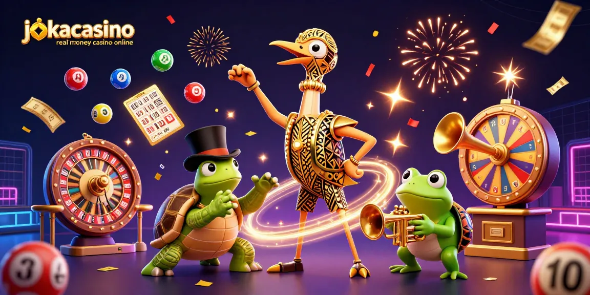 Engage with jokacasino real money casino online through vibrant visuals of gambling excitement and winning opportunities.